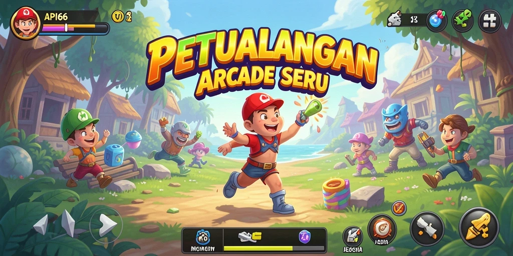 Tampilan gameplay menarik dari API66 dengan grafis yang colorful.