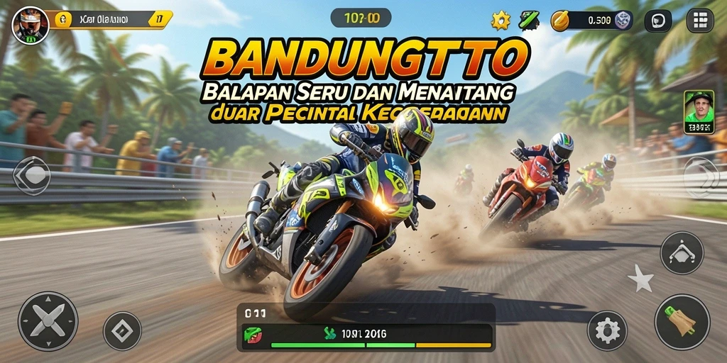 Gameplay Racing BANDUNGTOTO penuh aksi dan adrenalin.