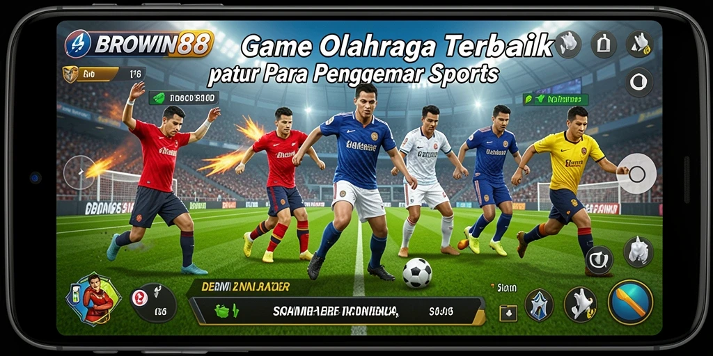 Tampilan gameplay BROWIN88 dengan aksi seru olahraga.