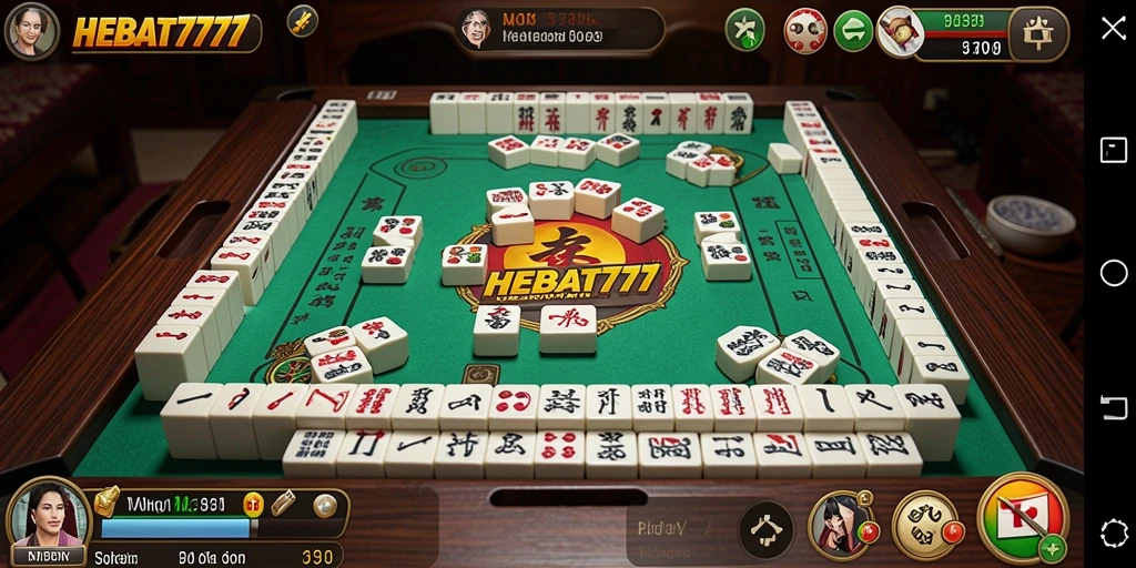 Screenshot gameplay HEBAT777 menampilkan suasana Mahjong yang mendebarkan.