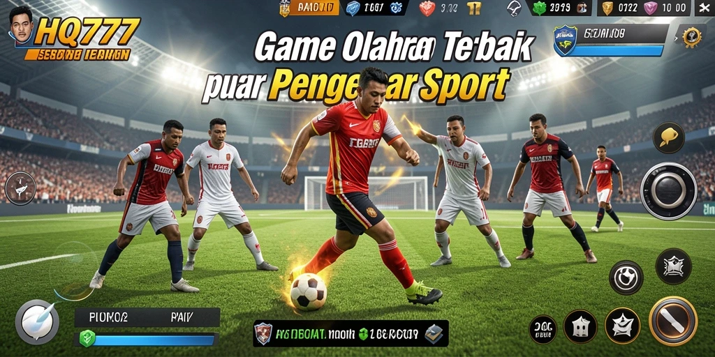 Screenshot gameplay HQ777 menampilkan aksi seru olahraga.