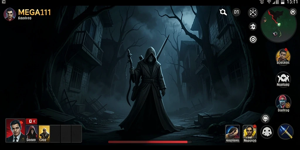 Tampilan mengerikan dari gameplay MEGA111 yang menegangkan.