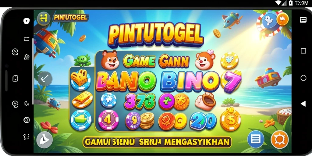Gameplay seru PINTUTOGEL dengan berbagai kartu Bingo.