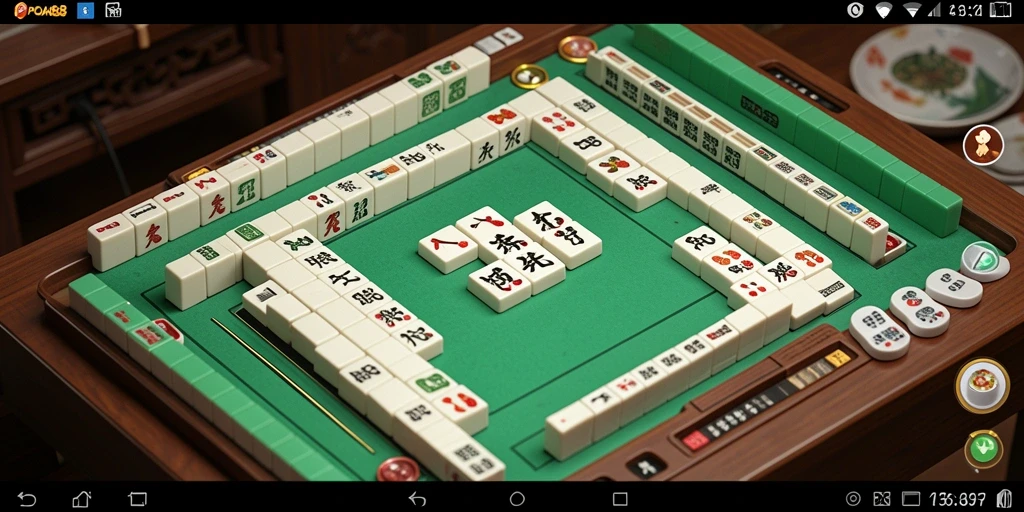 Screenshot utama POA88 menampilkan gameplay Mahjong yang memikat.