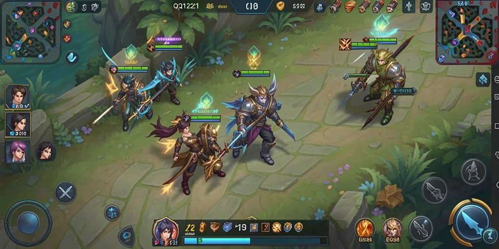 Tampilan gameplay seru dalam QQ1221 dengan grafis berkualitas tinggi.