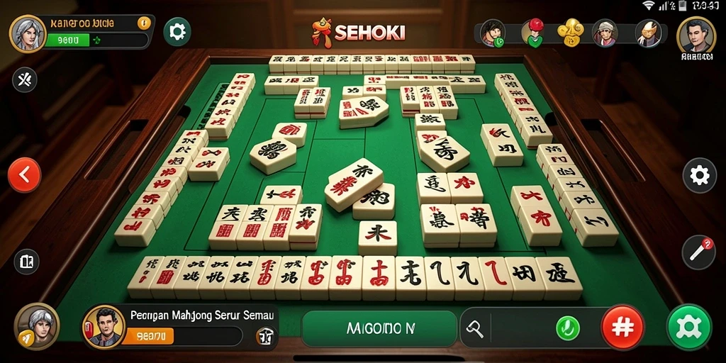 Screenshot gameplay SEHOKI yang menunjukkan keseruan permainan Mahjong.