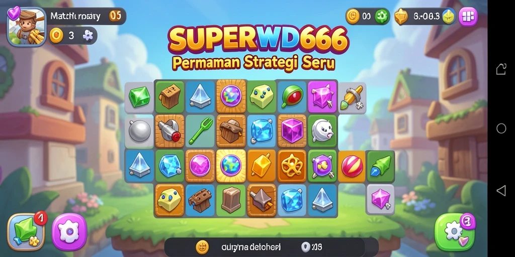 Tampilan menarik dari gameplay SUPERWD666 yang penuh warna dan seru.