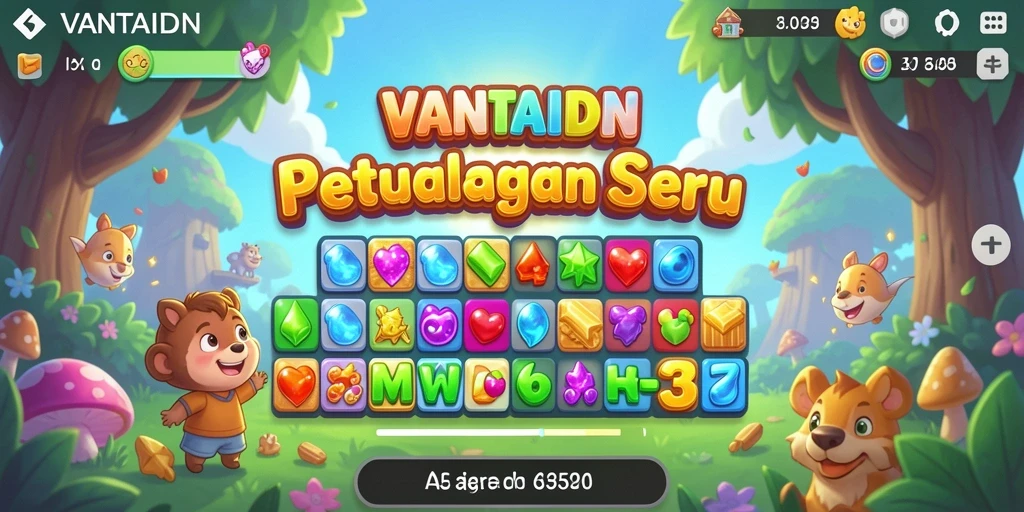 Gameplay seru VANTAIDN dengan kombinasi objek berwarna.