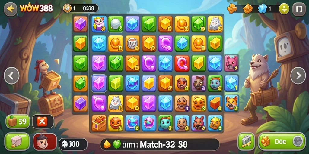 Screenshot menampilkan gameplay seru dari WOW388 dengan kombinasi warna yang menawan.
